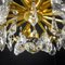 Lámpara de araña Hollywood Regency vintage dorada con cristal de Palwa, Imagen 9