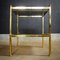 Regency Side Table with Glass Tops and Brass 4