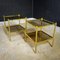 Regency Side Table with Glass Tops and Brass, Image 1