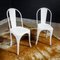 Brocante White Model A Chairs from Tolix, 1930s, Set of 2 1