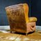 Antique Brown Leather Armchair, 1930s 6