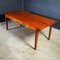 Vintage Red & Brown Dining Table in Cherry 2