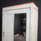 Brocante White Wardrobe with Mirror, 1950s 9