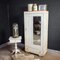 Armoire Brocante Blanche avec Miroir, 1950s 2