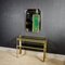 Vintage Hollywood Regency Brass and Glass Console Table 5