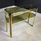Vintage Hollywood Regency Brass and Glass Console Table, Image 1