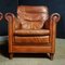 Vintage Leather Armchair in Cognac Brown 6