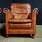 Vintage Leather Armchair in Cognac Brown, Image 6