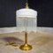 Vintage Table Lamp with Pegels in Milk Glass & Brass 1