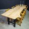 Industrial Dining Table in Cherry & Steel 3