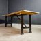 Industrial Dining Table in Cherry & Steel 4