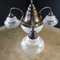 Vintage Lamp with Three Arms in Milk Glass 4