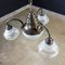 Lámpara vintage con tres brazos de vidrio lechoso, Imagen 1