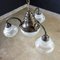 Vintage Lampe mit Drei Armen aus Milchglas 1