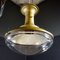 Antike Lampe mit Bol Glasschirm und goldener Halterung von Peter Behrens, 1920er 2
