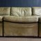 Vintage Modular Corner Sofa in Green Leather, Set of 6 10