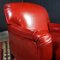 Vintage Armlehnstuhl aus rotem Leder 5