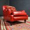 Vintage Armchair in Red Leather 2