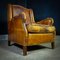 Vintage Leather Wingback Armchair 3