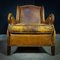 Vintage Leather Wingback Armchair, Image 5