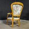 Vintage Baroque Style Armchair with Floral Print 3