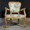 Vintage Baroque Style Armchair with Floral Print 2