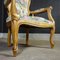 Vintage Baroque Style Armchair with Floral Print 4