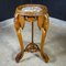 Antique Colonial Side Table with Marble Leaves 2