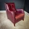 Vintage Leather Armchair with Braid 1