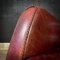 Vintage Leather Armchair with Braid 8