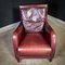 Vintage Leather Armchair with Braid 7