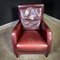 Vintage Leather Armchair with Braid, Image 7