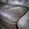 Mid-Century Gray Leather Modular Sofa, Set of 5 6