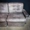 Mid-Century Gray Leather Modular Sofa, Set of 5 3