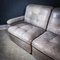 Mid-Century Gray Leather Modular Sofa, Set of 5 5