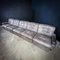 Mid-Century Gray Leather Modular Sofa, Set of 5 1