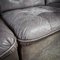 Mid-Century Gray Leather Modular Sofa, Set of 5 9