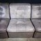 Mid-Century Gray Leather Modular Sofa, Set of 5 4