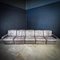 Mid-Century Gray Leather Modular Sofa, Set of 5 2
