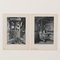 Theodore Jung, tríptico de escena interior, 1940, fotograbado, enmarcado, Imagen 5