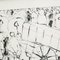 Artista español, Composición modernista, Mediados del siglo XX, Tinta, Enmarcado, Imagen 6