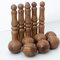 Jeu de Bowling en Bois, Début 20ème Siècle, Set de 12 2