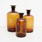 French Amber Glass Pharmacy Bottles, 1930s, Set of 3, Image 4