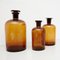Bottiglie da farmacia in vetro ambrato, Francia, anni '30, set di 3, Immagine 2