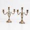 Rustic Brass Candle Holders, 1950s, Set of 2 2