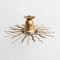 Mid-Century Modern Sunburst Brass Ceiling Lamp, 1960s, Image 7