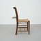 Early 20th Century Traditional Wood and Rattan Church Chair, 1940s, Image 7