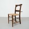 Early 20th Century Traditional Wood and Rattan Church Chair, 1940s 5
