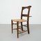 Early 20th Century Traditional Wood and Rattan Church Chair, 1940s, Image 5