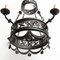 Large French Metal Ceiling Lamp 1930s, Image 6